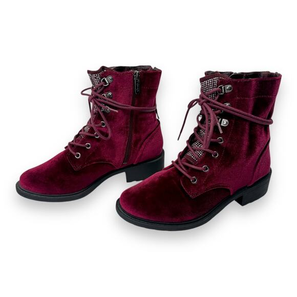 Circus by Sam Edelman Women's Dawson 2 Combat Booties Size 7W Malbec Red F4017F1 - Picture 9 of 9